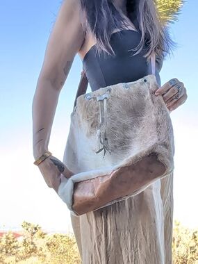 Handcrafted Leather Crossbody Bag •  A Big Bundle Of Medicine